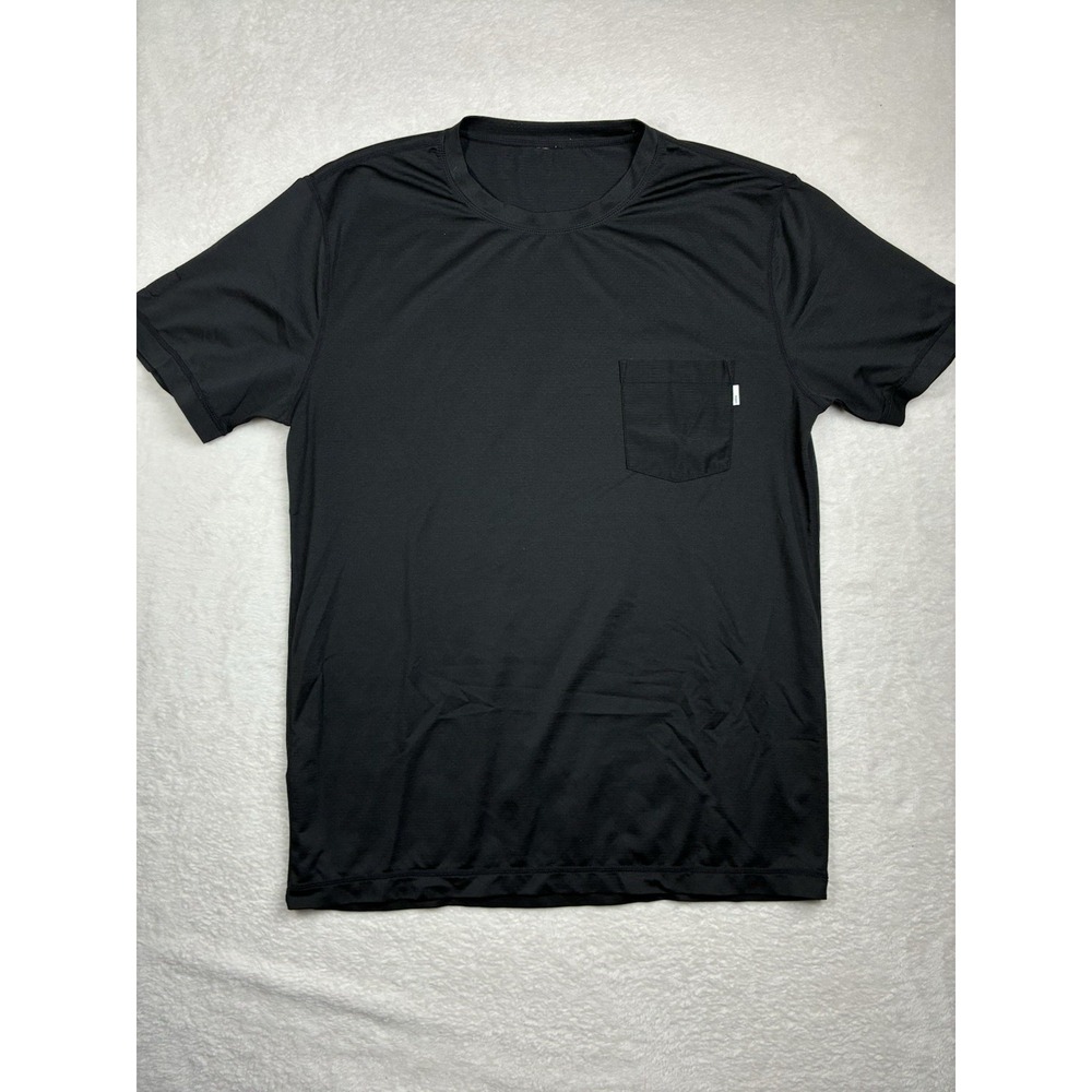 Vuori Tradewind Performance Tee Mens M Matte Black Pocket T-Shirt